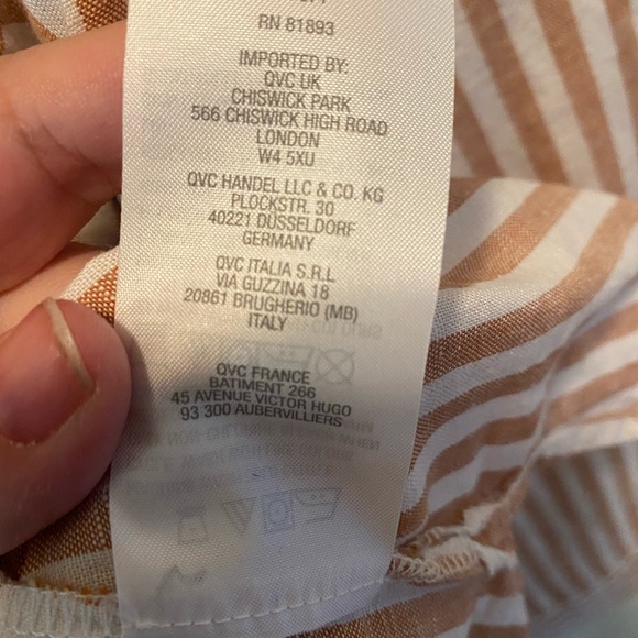 Rachel Hollis Ltd. Striped Button Front Blouse - Picture 4 of 4